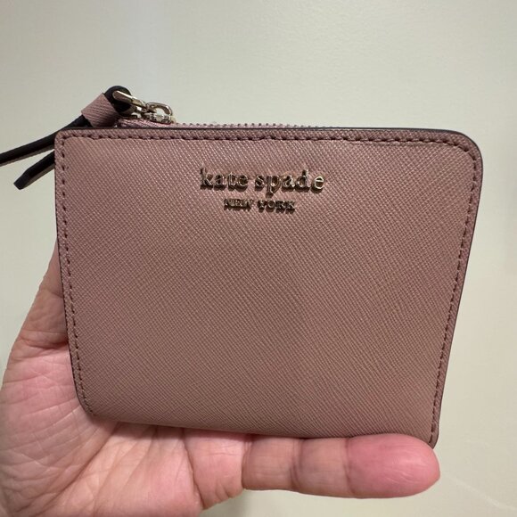 kate spade Handbags - Kate Spade Soft Pink (Color Dusty Rose)Leather Bifold Wallet | Gently Used 💖